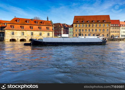 The famous Little Venice district in the old town. Bamberg. Bavaria Germany.. Bamberg. Little Venice district.