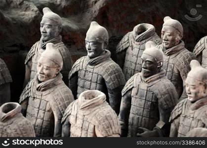 The famous terracotta warriors in Xian China