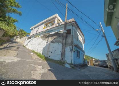the favelas of Rosinha in Rio de Janeiro. Brazil