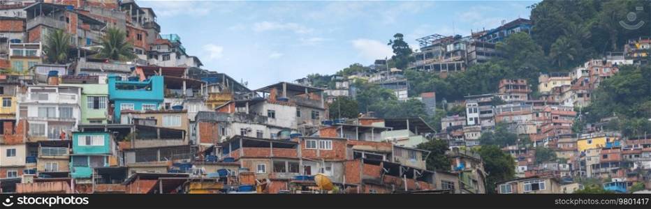 the favelas of Rosinha in Rio de Janeiro. Brazil