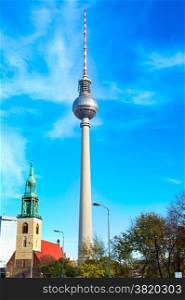 The Fernsehturm is a television tower in central Berlin, Germany.