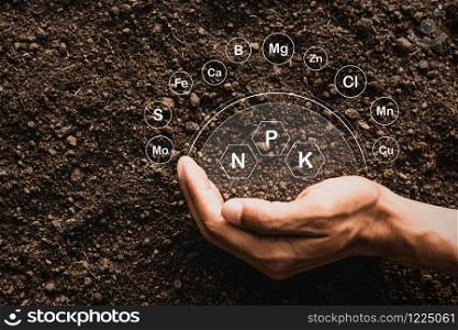 The fertile loamy soil for planting with the iconic technology in soil is the essential food of plants.