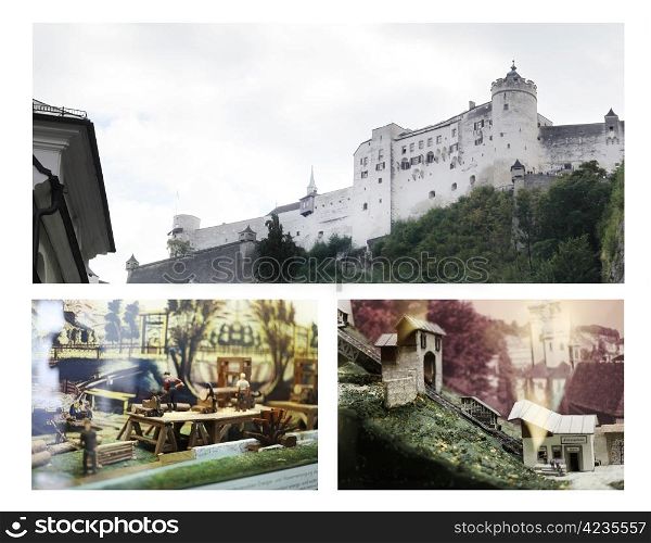 The Festungsbahn is the funicular railway providing public access to the Hohensalzburg Castle at Salzburg, Austria
