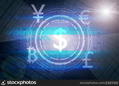 the financial technology or FinTech over the innovation technology virtual screen background with modern building background,business Fin tech network concept