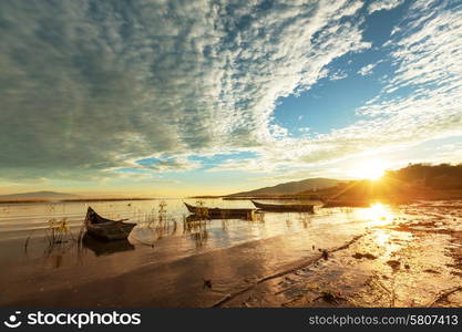 The fishing boats in Mexico