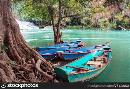 The fishing boats in Mexico