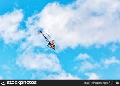 The flight of a radio-controlled 3D helicopter