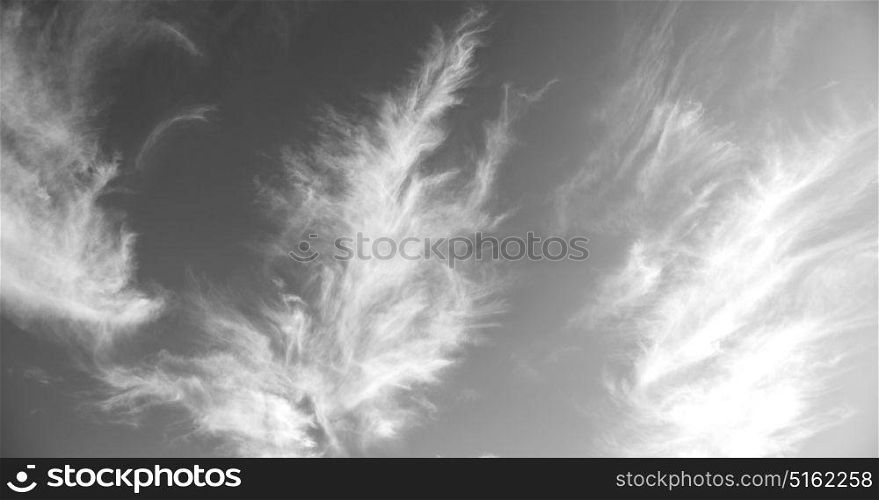 the fluffy sky with clouds and empty space like background concept