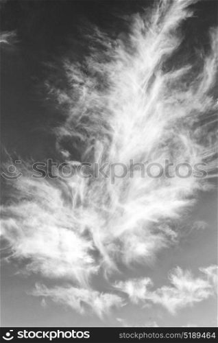 the fluffy sky with clouds and empty space like background concept