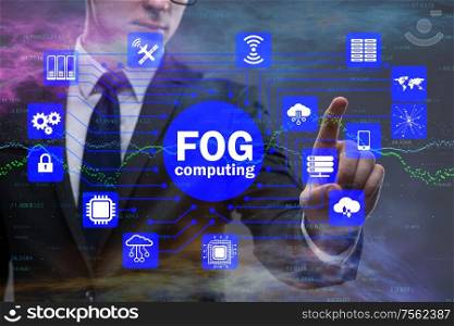 The fog and edge cloud computing concept. Fog and edge cloud computing concept