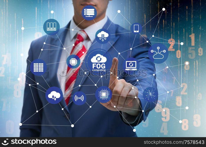 The fog and edge cloud computing concept. Fog and edge cloud computing concept