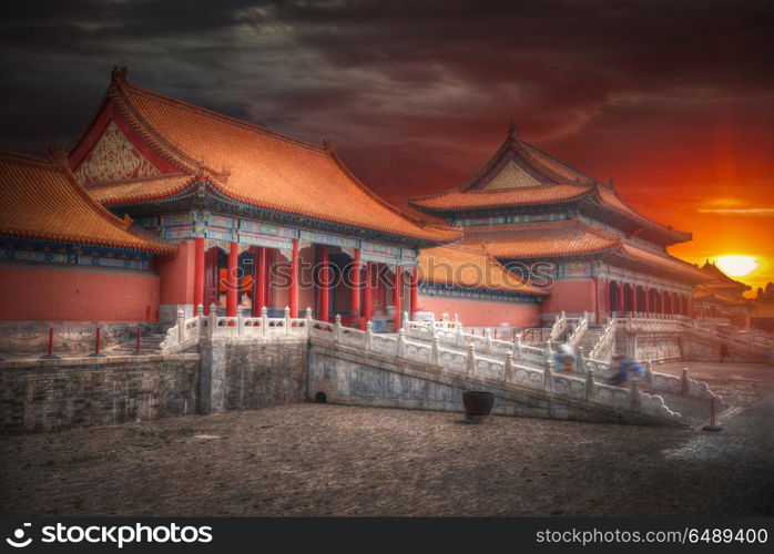 The Forbidden City is the largest palace complex in the world. Located in the heart of Beijing, China. Forbidden City is the largest palace complex in the world.