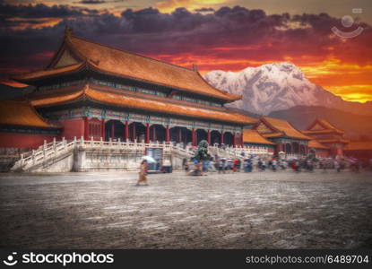 The Forbidden City is the largest palace complex in the world. Located in the heart of Beijing, China. Forbidden City is the largest palace complex in the world.