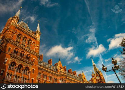 The former Midland Grand Hotel in Kings Cross, London. The building now houses the luxury St. Pancras Renaissance London Hotel.