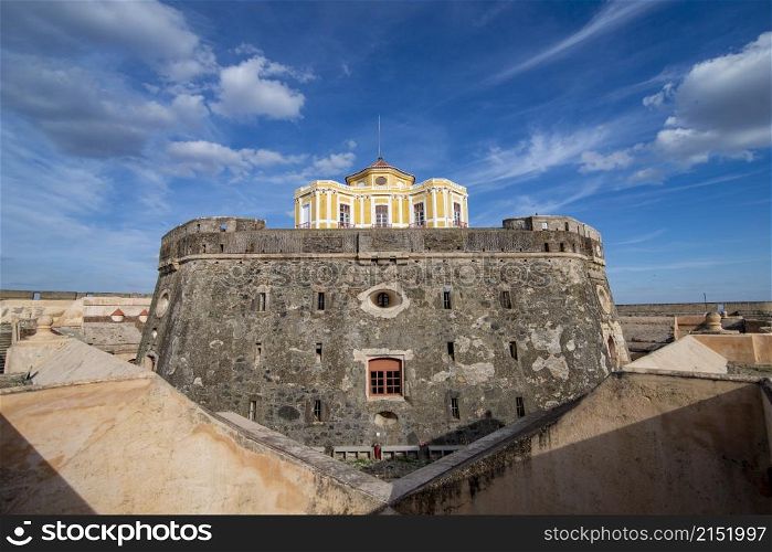 the Fort Nossa Senhora da Graca or Fort Conde de Lippe north of the city of Elvas in Alentejo in Portugal. Portugal, Elvas, October, 2021