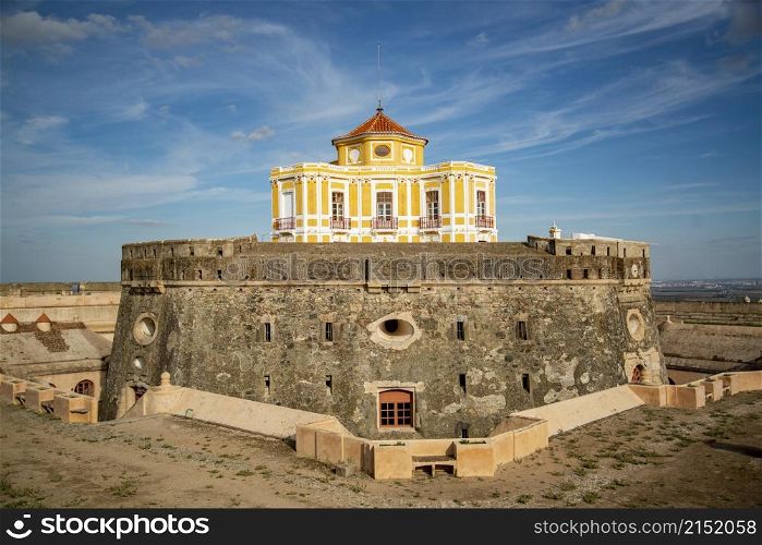 the Fort Nossa Senhora da Graca or Fort Conde de Lippe north of the city of Elvas in Alentejo in Portugal. Portugal, Elvas, October, 2021