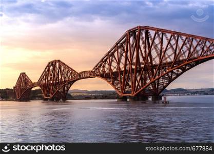 The Forth bridge, UNESCO world heritage site railway bridge in Edinburgh Scotland UK.