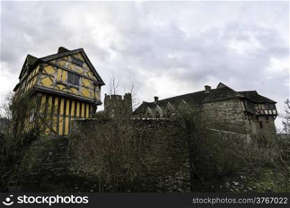 The fortified Manor House of Stokesay Castle Shropshire