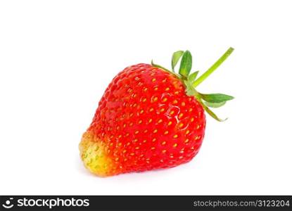 The fresh strawberry isolated on white background