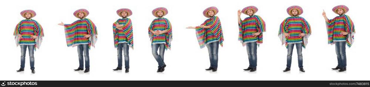 The funny mexican isolated on white. Funny mexican isolated on white