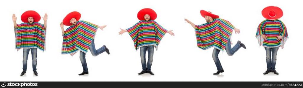 The funny mexican isolated on white. Funny mexican isolated on white