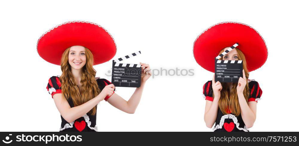 The funny mexican with sombrero hat. Funny mexican with sombrero hat