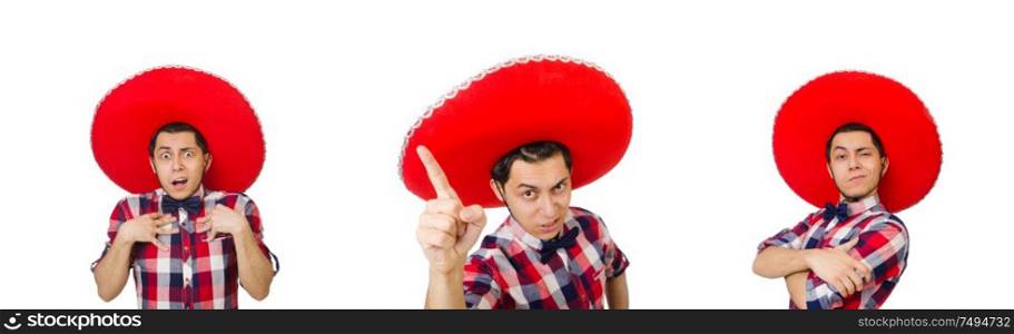 The funny mexican with sombrero in concept. Funny mexican with sombrero in concept