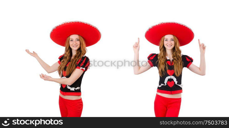 The funny mexican with sombrero in concept. Funny mexican with sombrero in concept