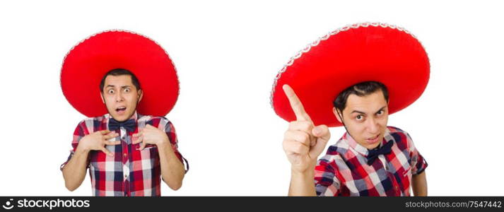 The funny mexican with sombrero in concept. Funny mexican with sombrero in concept