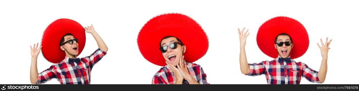 The funny mexican with sombrero in concept. Funny mexican with sombrero in concept