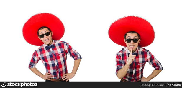 The funny mexican with sombrero in concept. Funny mexican with sombrero in concept