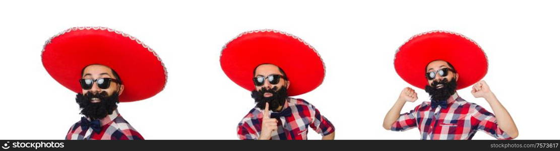 The funny mexican with sombrero in concept. Funny mexican with sombrero in concept