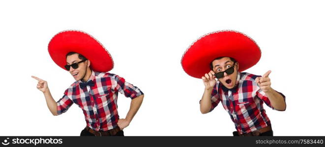 The funny mexican with sombrero in concept. Funny mexican with sombrero in concept