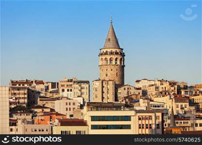 The Galata Tower is a medieval stone tower in Istanbul, Turkey