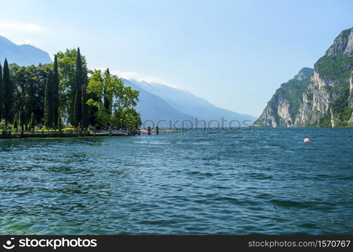 The Garda lake at Riva del Garda, Trento, Trentino Alto Adige, Italy, at summer