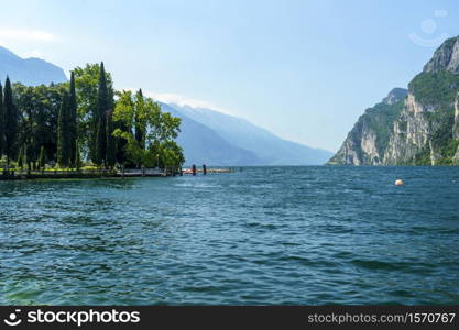 The Garda lake at Riva del Garda, Trento, Trentino Alto Adige, Italy, at summer