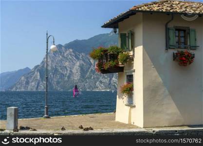 The Garda lake at Torbole, Trento, Trentino Alto Adige, Italy, at summer