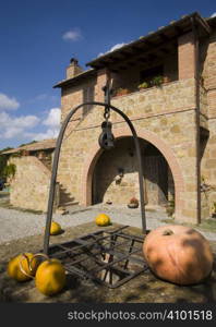 The garden of a luxury country house in the famous Tuscan hills, Italy.