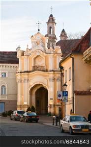 The gate leading from the street into the courtyard of the monastery Basilian