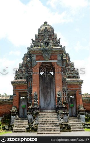 The gate of Pura Taman Ayun Temple in Bali, Indonesia.