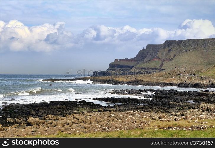 The Giant&rsquo;s Causeway and it&rsquo;s coast in County Antrim, Northern Ireland, are a UNESCO World Heritage site. This photo is composed from 4 separate shots