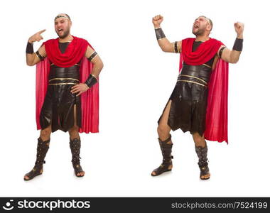 The gladiator isolated on white background. Gladiator isolated on white background