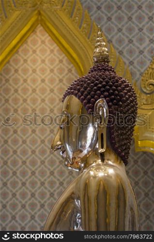 The Gold Buddha at the Temple Wat Traimit in the China Town of Bangkok in Thailand in Southeastasia.. ASIA THAILAND BANGKOK CHINA TOWN WAT TRAIMIT