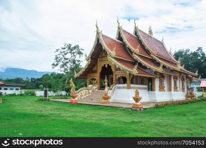 The golden pagoda at Wat Suan Dok, Nan, Thailand