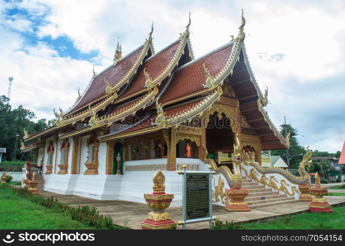 The golden pagoda at Wat Suan Dok, Nan, Thailand