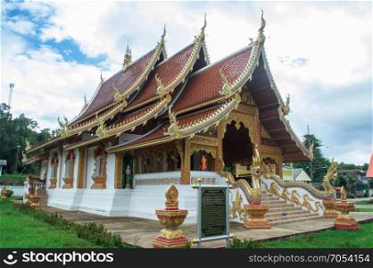 The golden pagoda at Wat Suan Dok, Nan, Thailand