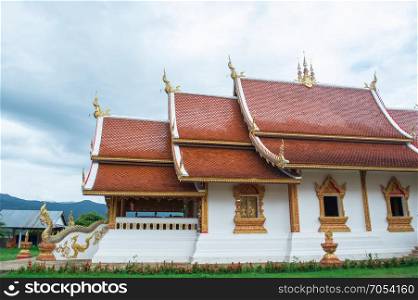 The golden pagoda at Wat Suan Dok, Nan, Thailand