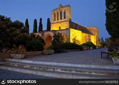 The Gothic monastery at Bellapais (Abbaye de la Paix) in the Turkish Republic of Northern Cyprus.