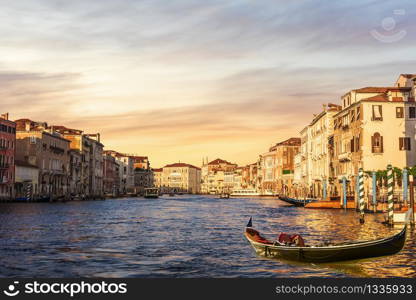 The Grand Canal of Venice, morning view, Italy.. The Grand Canal of Venice, morning view, Italy