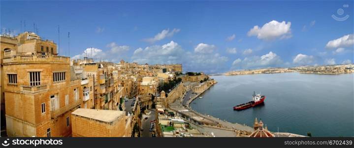 The Grand Harbor of Valletta, Malta.
